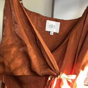 NWT JOA by Lulu's burnt rust wrap dress